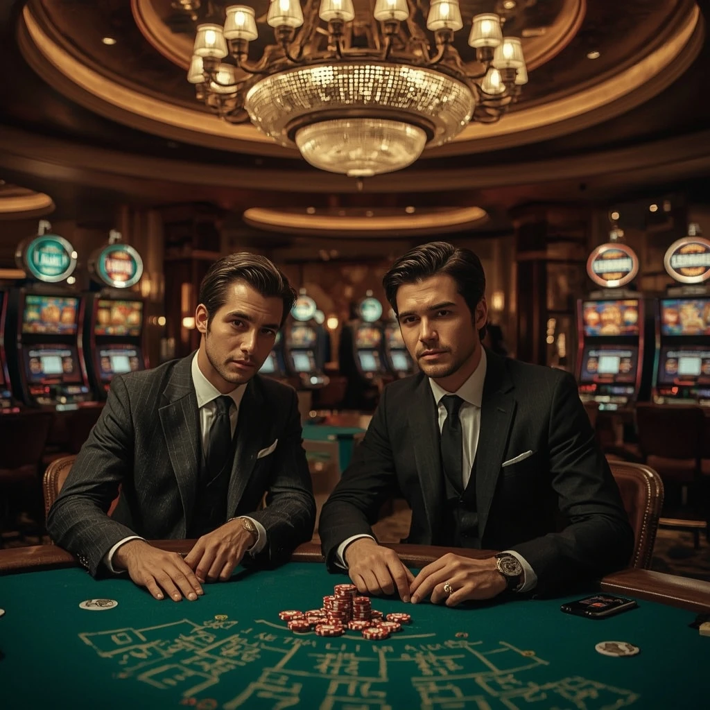 Due giocatori di poker al 7Bet Casino